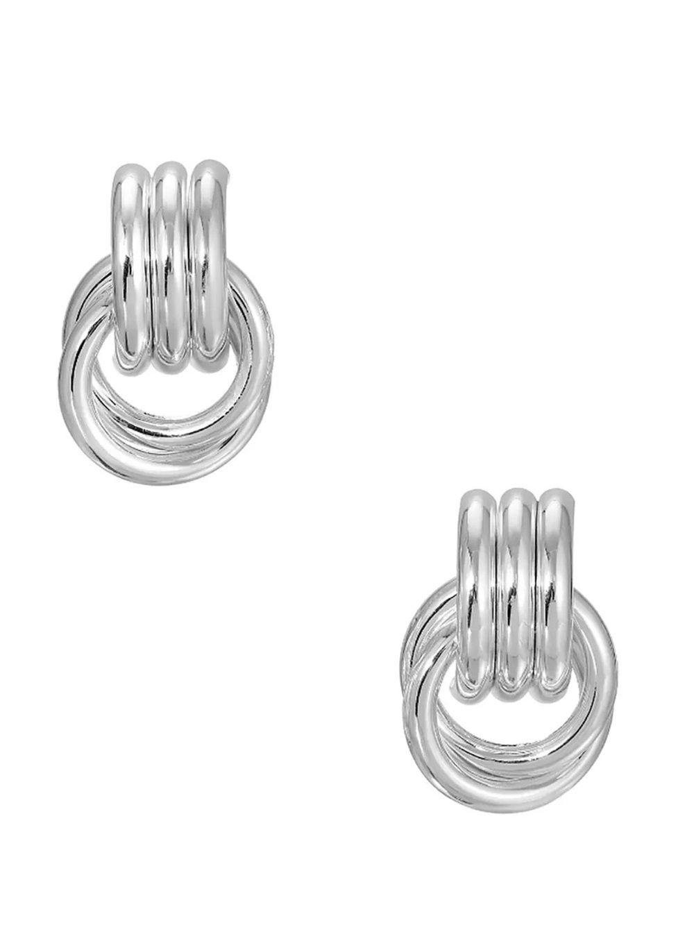 Heaven Mayhem Mini Knot Earrings in silver